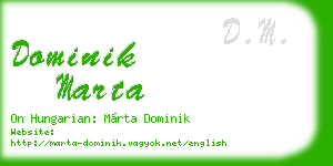 dominik marta business card