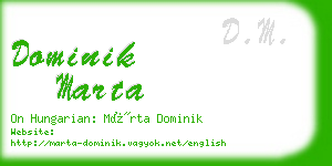 dominik marta business card